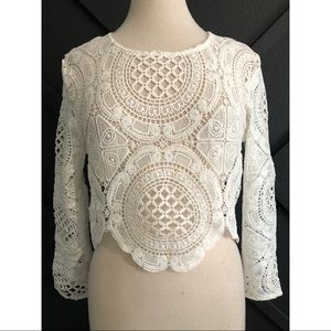 Boohoo Crochet Lace Top